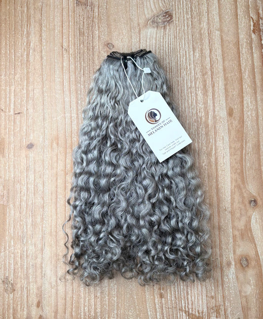 Grey Curly Human Hair