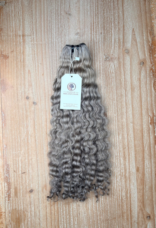 100% Grey Curly Human Hair